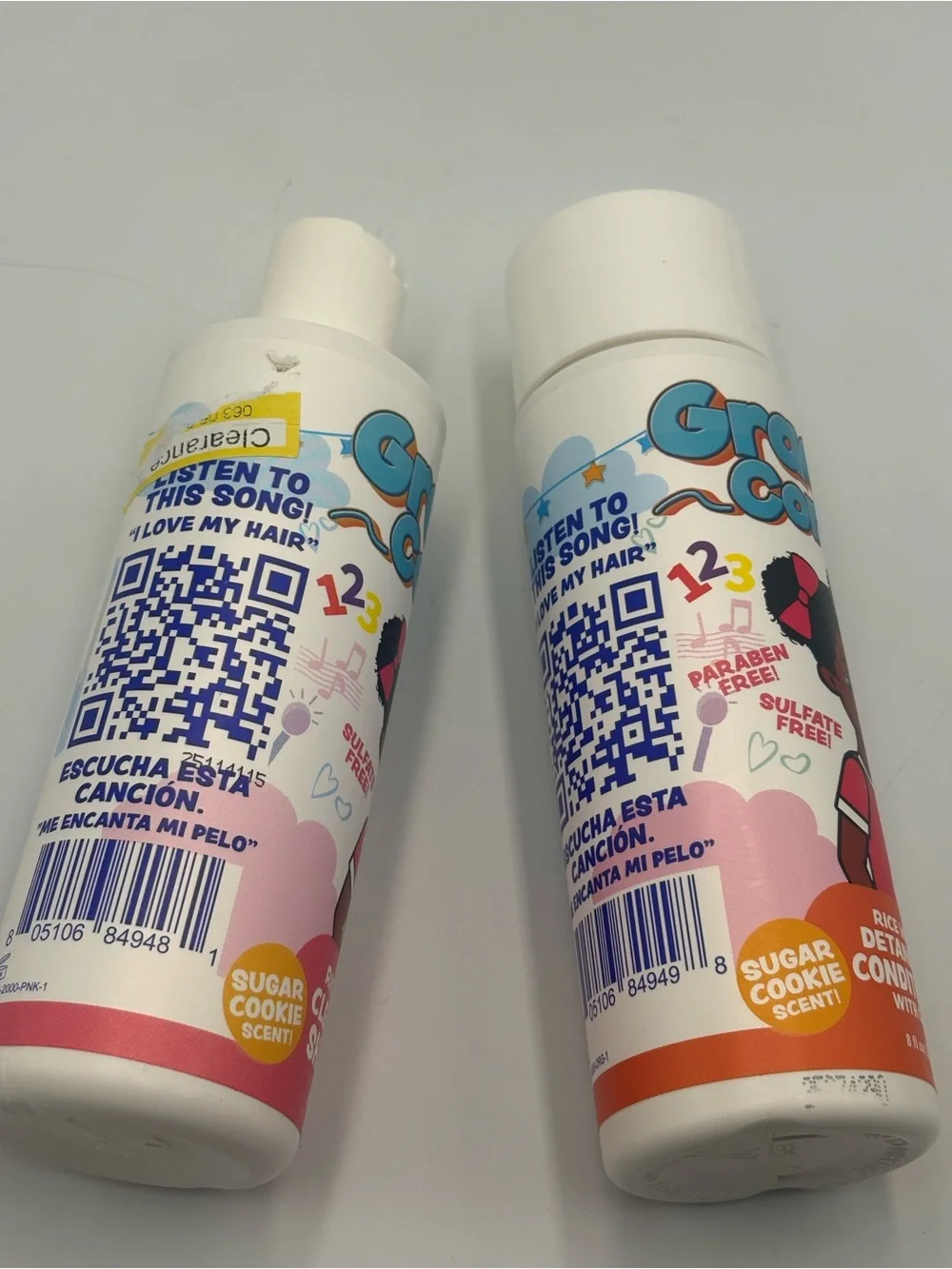 Gracie’s Corner Rice Water Shampoo & Conditioner Set 8 oz Sugar Cookie Scent